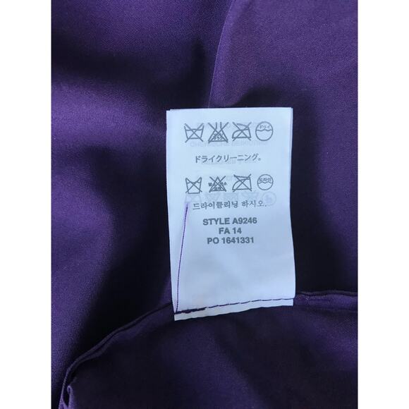 J.Crew Serena Silk Chiffon Dress Purple Size 4 - Picture 9 of 11